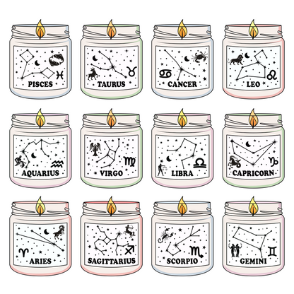 Zodiac Birthday Card with Sticker