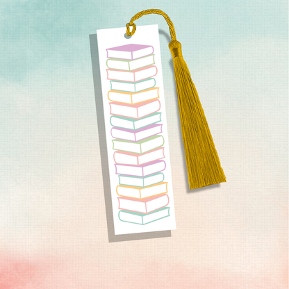 Bookmark | Pastel Book Stack