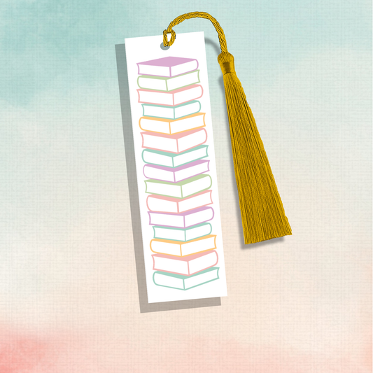 Bookmark | Pastel Book Stack