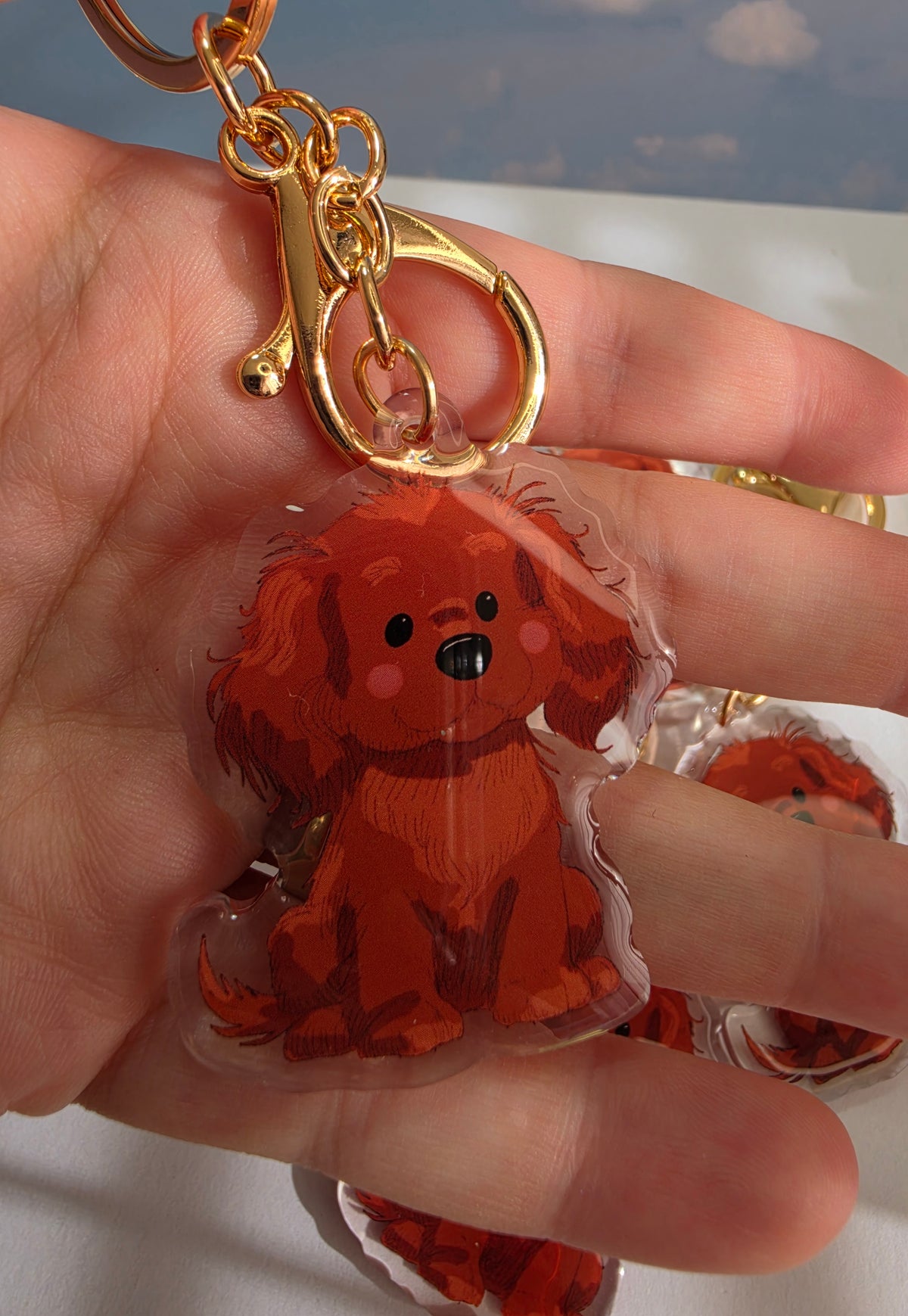 Spaniel Keychain - Red - 062