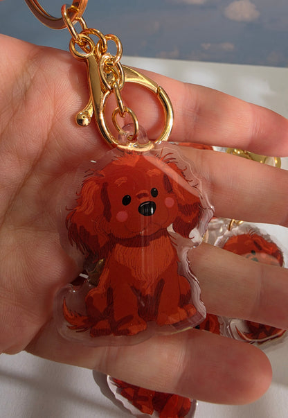 Spaniel Keychain - Red - 062