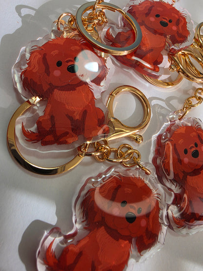 Spaniel Keychain - Red - 062
