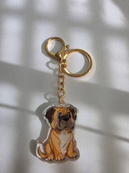 Bull Mastiff Keychain - Fawn - 041