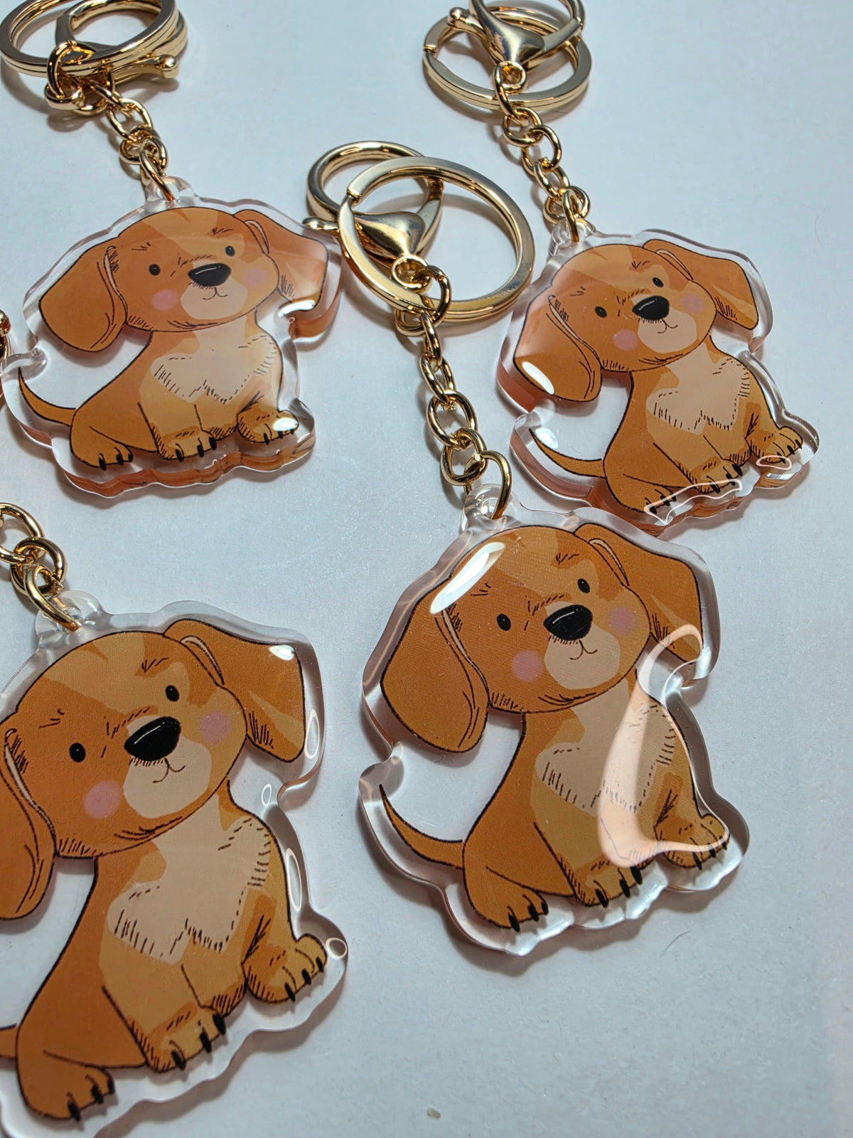 Dachshund Keychain - Cream - 012