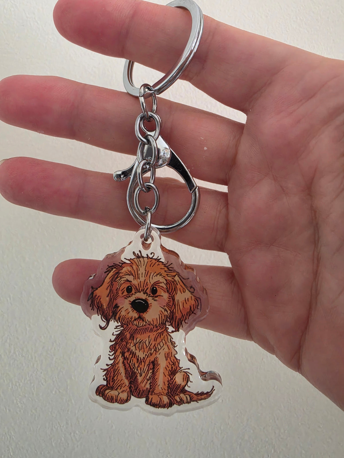 Scruffy Mix Keychain - Golden - 112