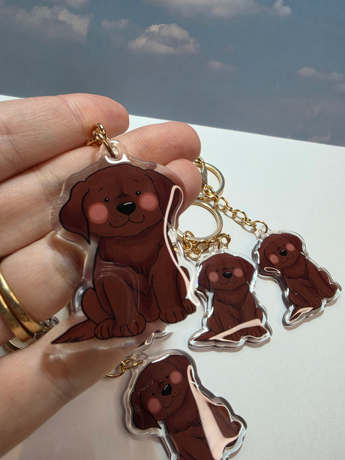 Labrador Keychain - Chocolate - 013