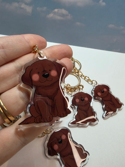 Labrador Keychain - Chocolate - 013