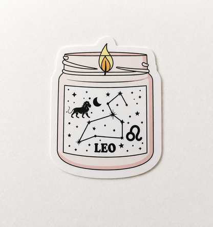 Zodiac Birthday Card with Sticker