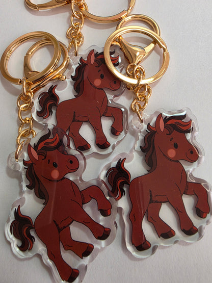 Horse Keychain - Brown - 100
