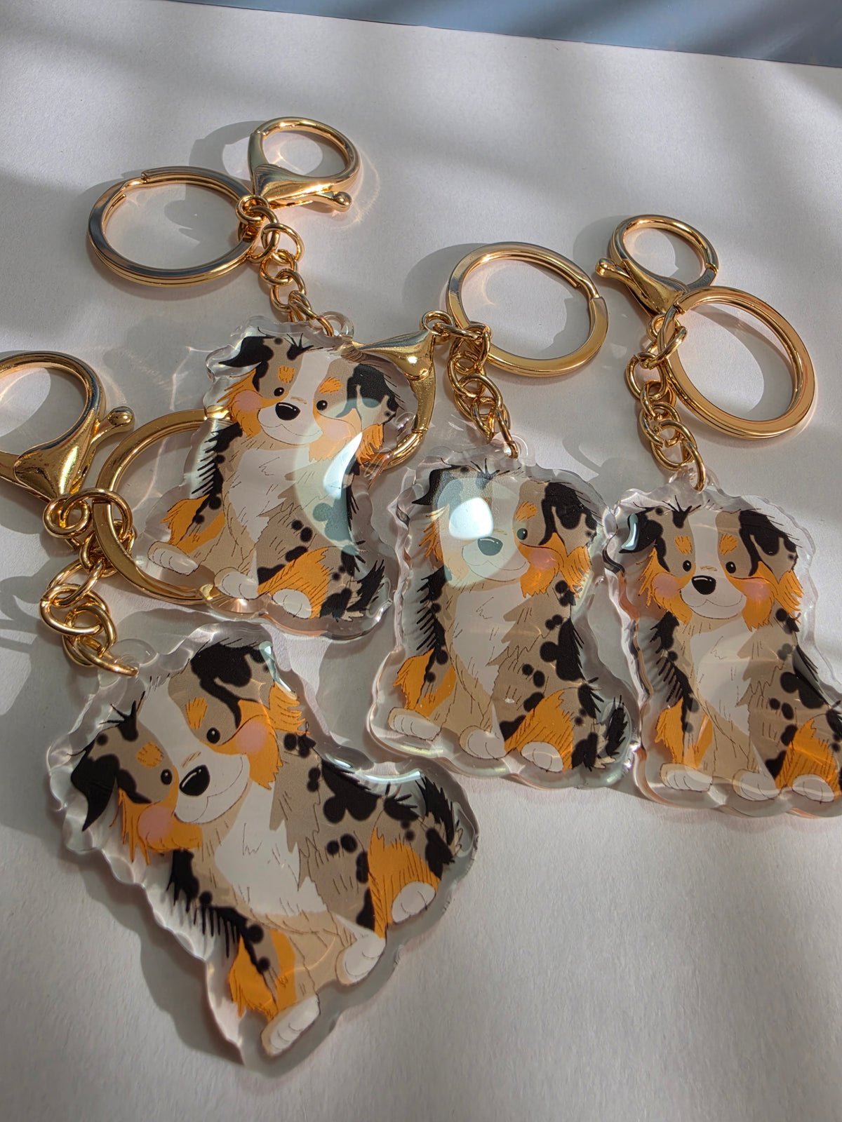 Aussie Shepherd Keychain - Blue Merle - 036