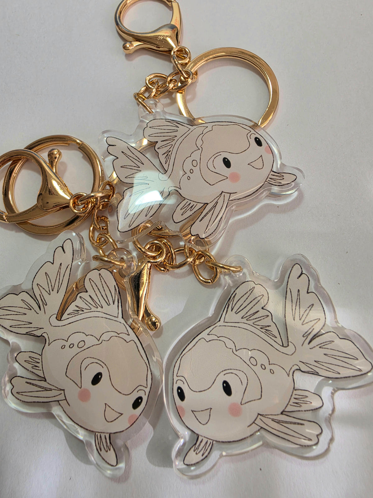 Goldfish Keychain - White - 099