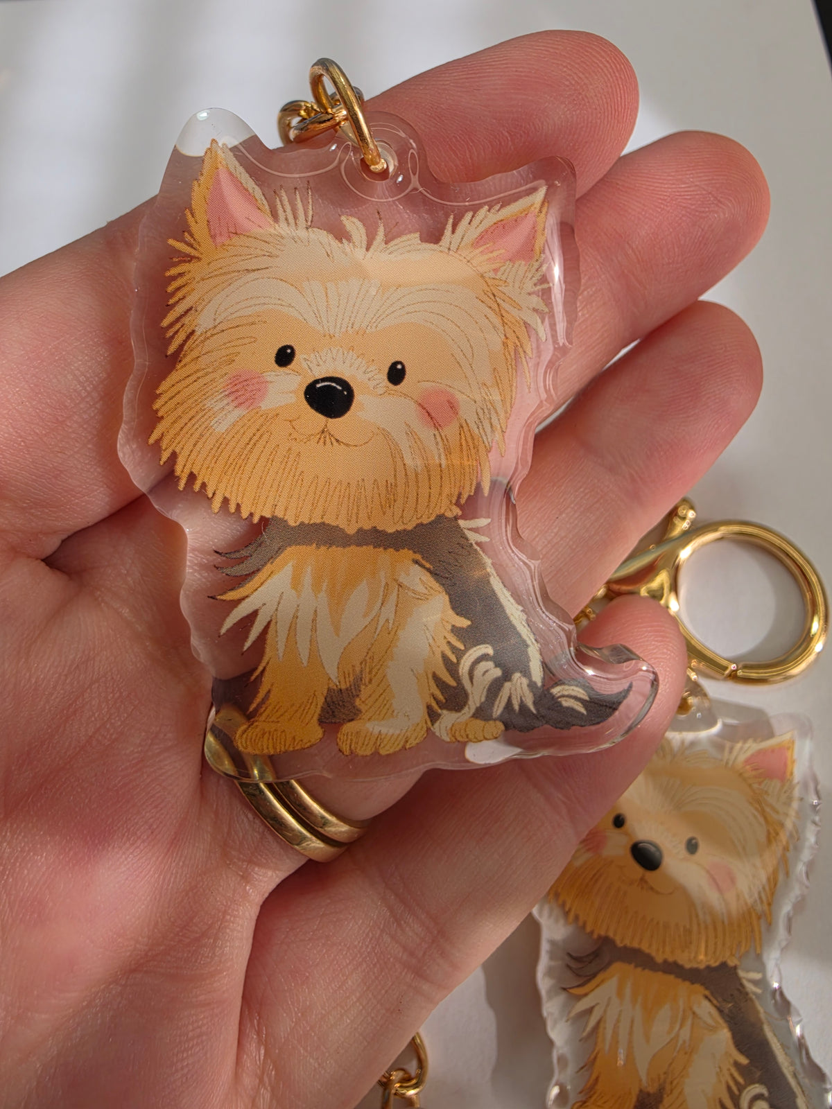 Yorkshire Terrier Keychain - Fawn - 053