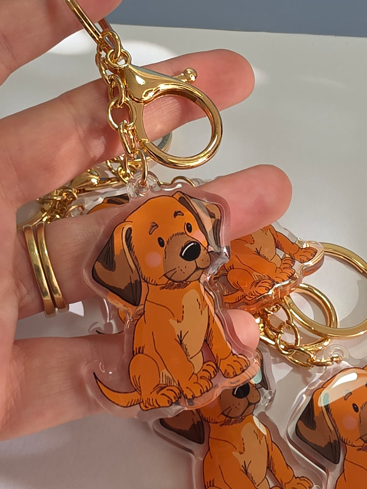 Rhodesian Ridgeback Keychain - Tan - 072