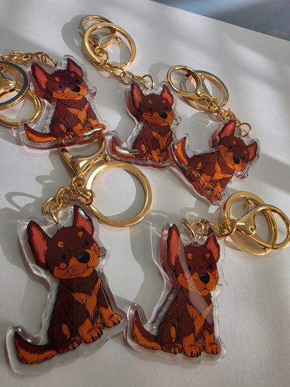 Kelpie Keychain - Red - 027