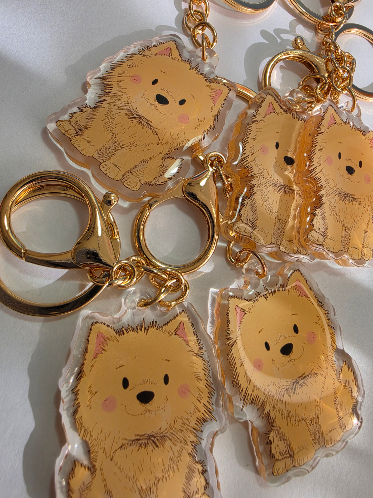 Pomeranian Keychain - Fawn - 055
