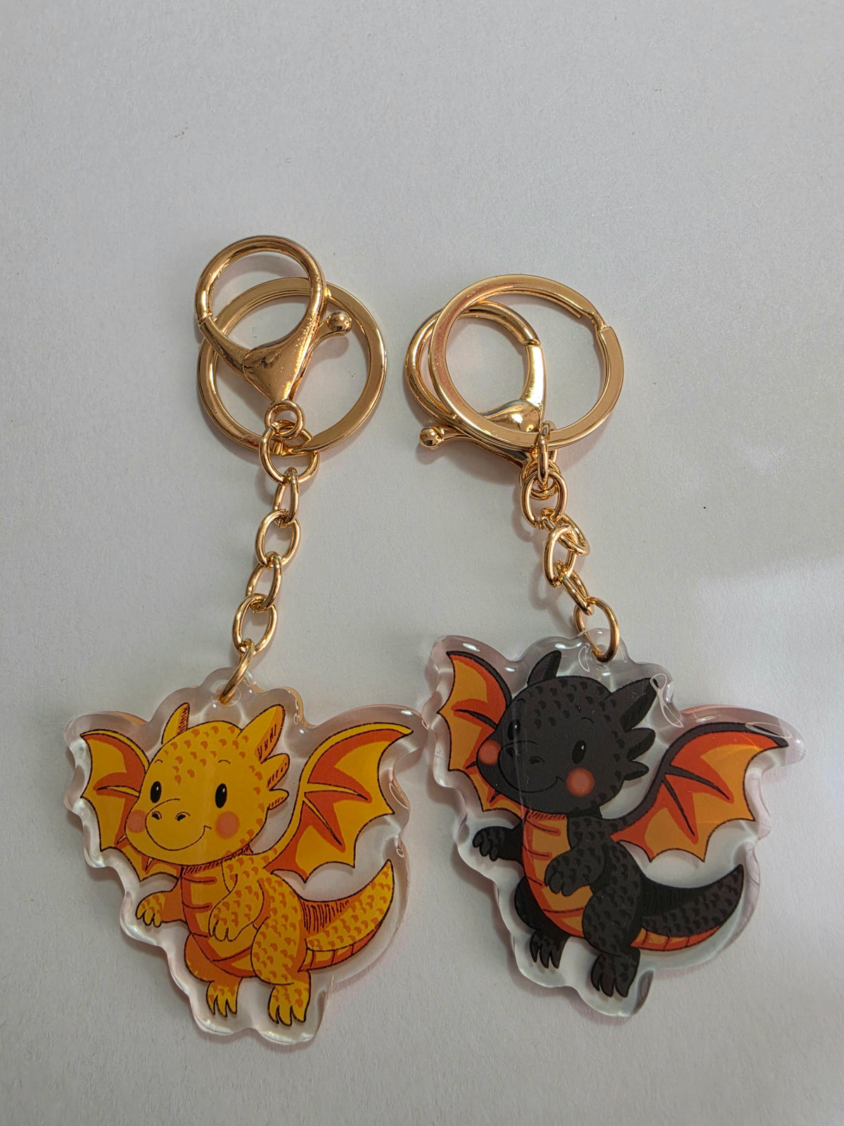 Dragon Keychain - Gold - 095