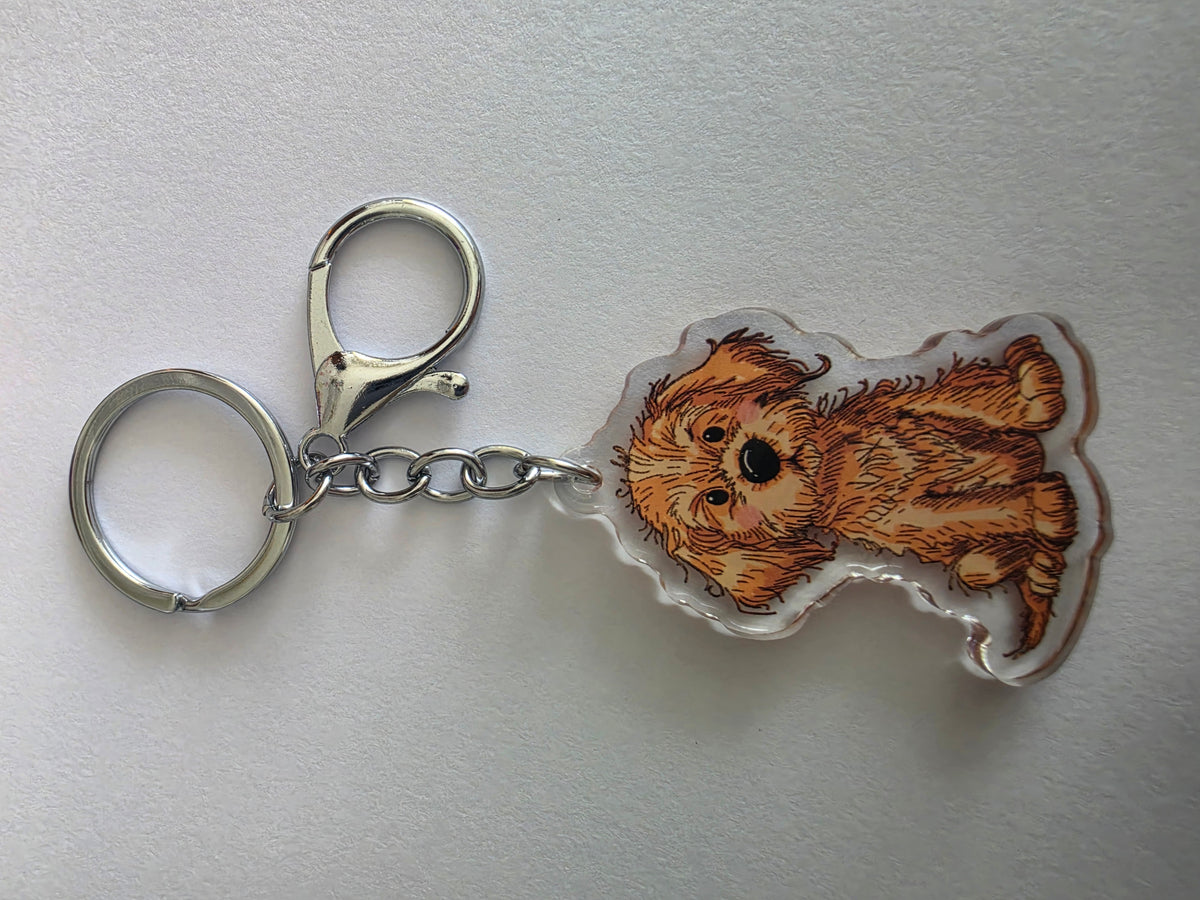 Scruffy Mix Keychain - Golden - 112