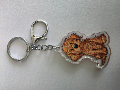 Scruffy Mix Keychain - Golden - 112