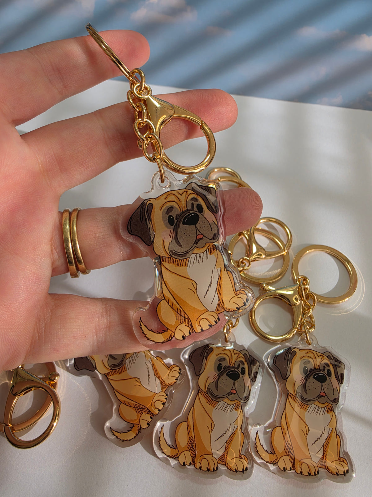Bull Mastiff Keychain - Fawn - 041