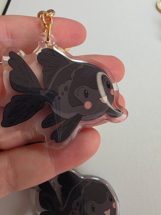 Goldfish Keychain - Black - 097