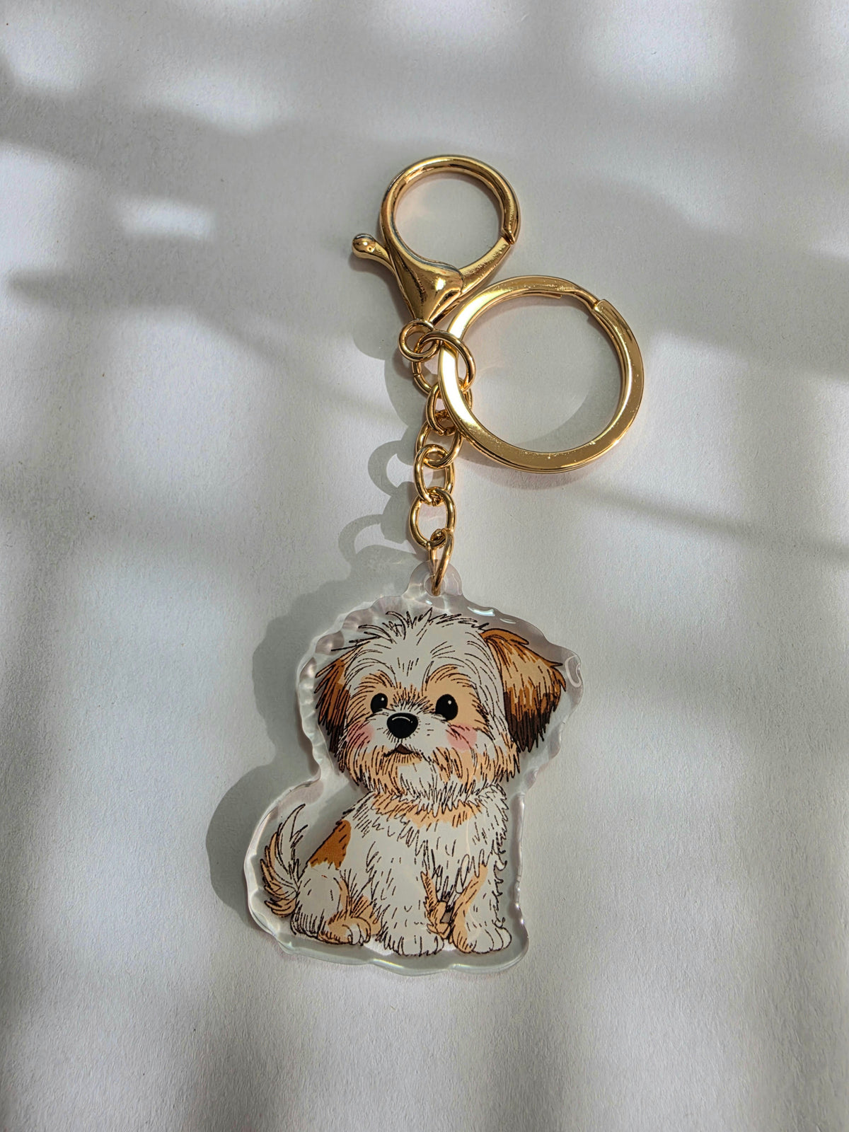 Shih Tzu Keychain - White - 059