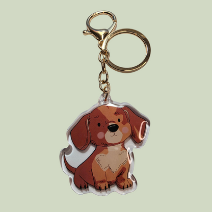 Dachshund Keychain - Red - 011