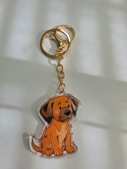 Rhodesian Ridgeback Keychain - Tan - 072
