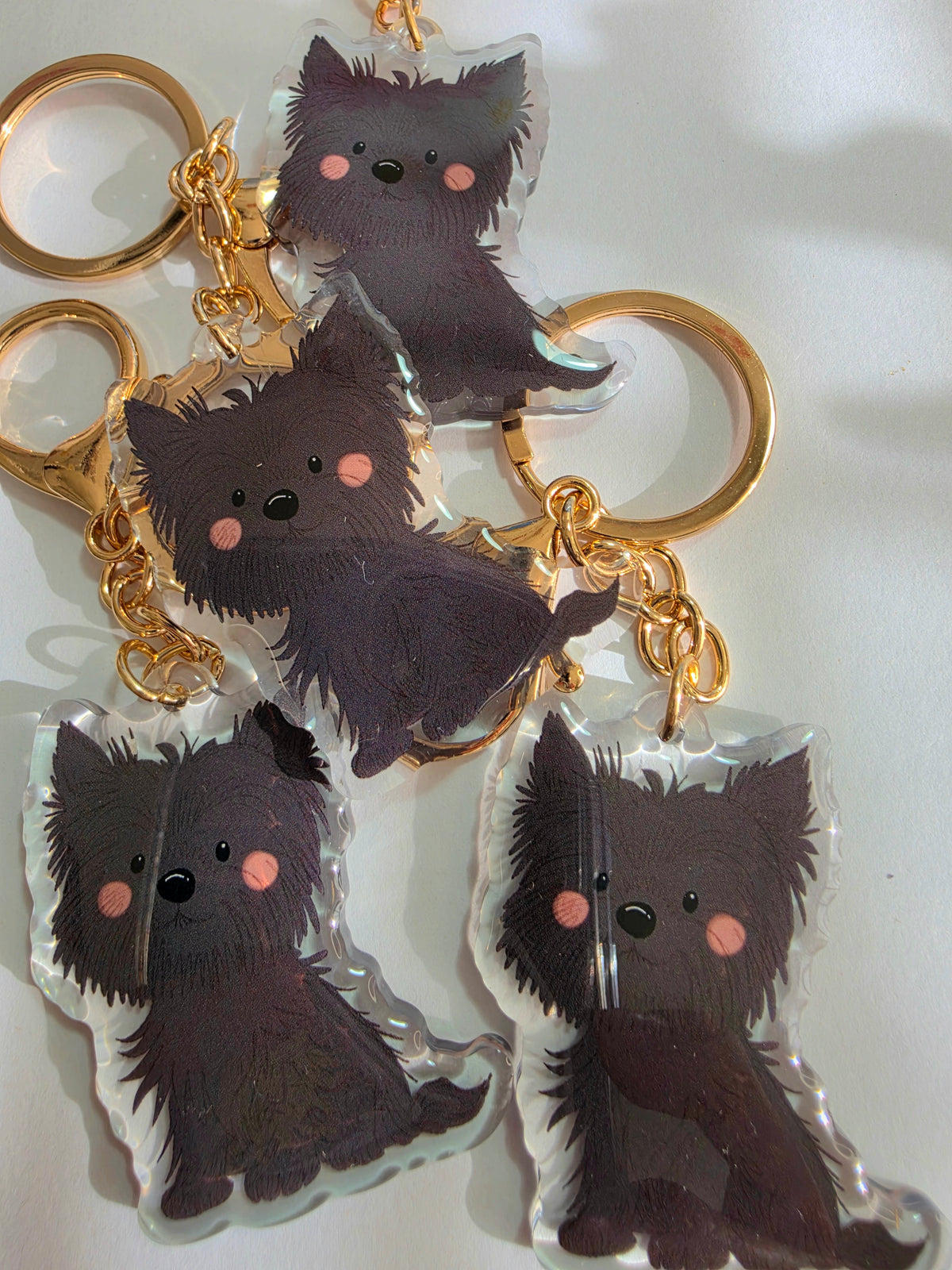 Yorkshire Terrier Keychain - Black - 051