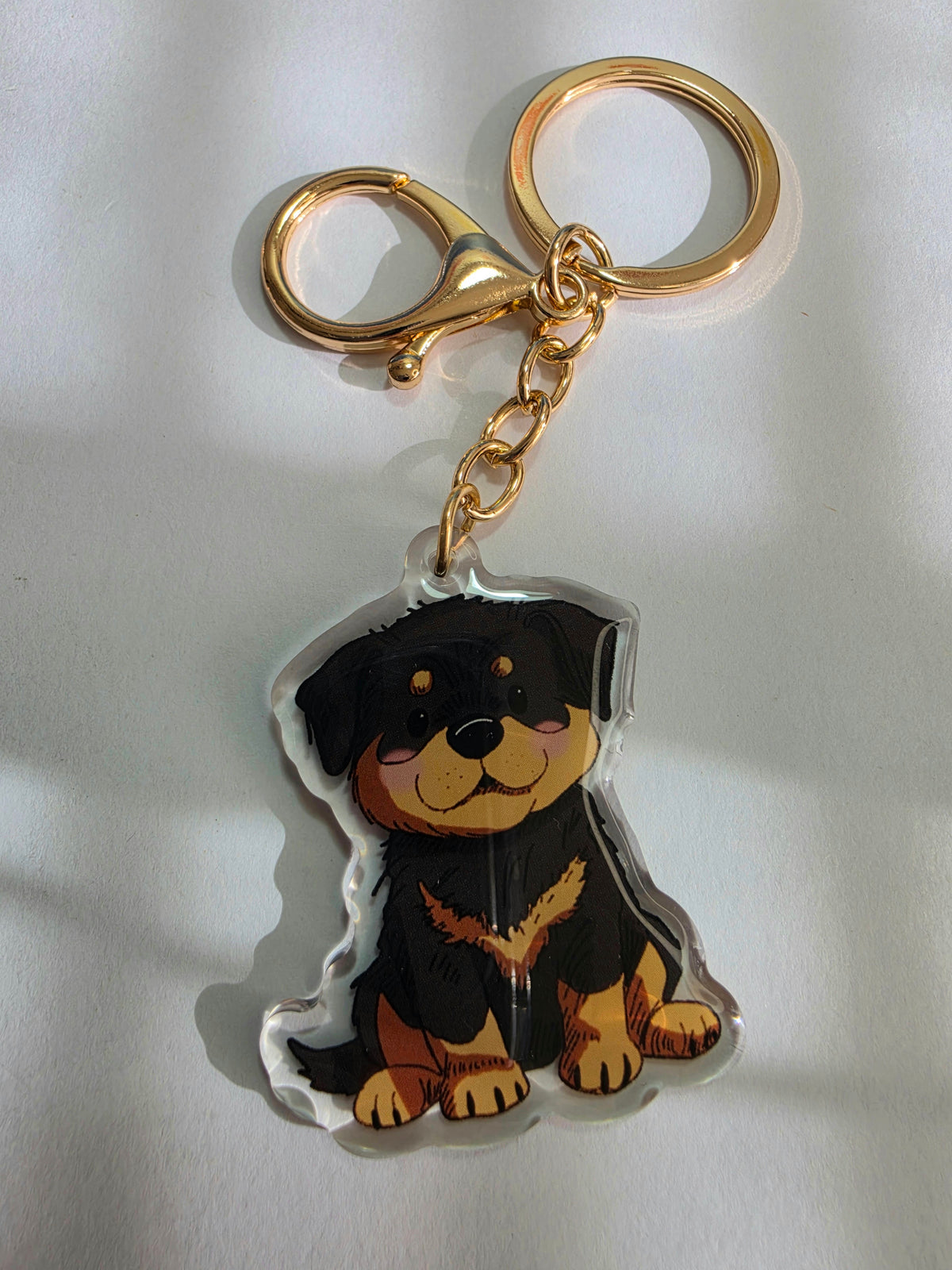 Rottweiler Keychain - Black and Tan - 065