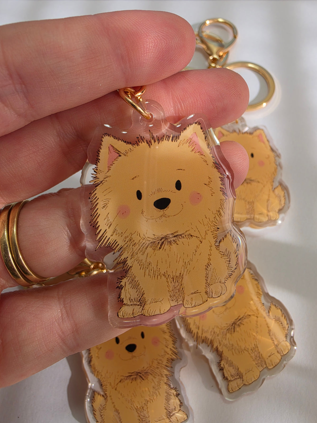 Pomeranian Keychain - Fawn - 055