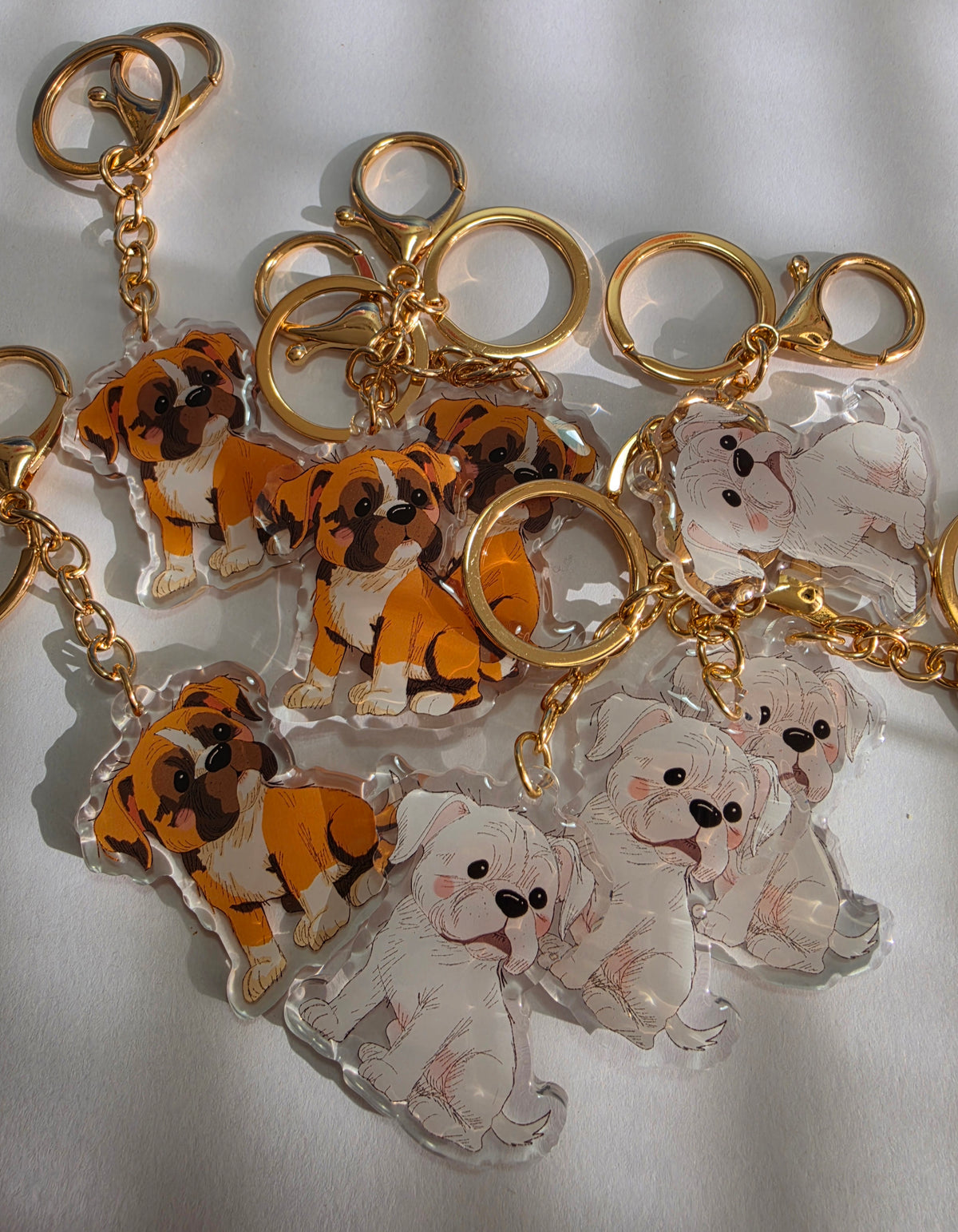 Boxer Keychain - White - 038