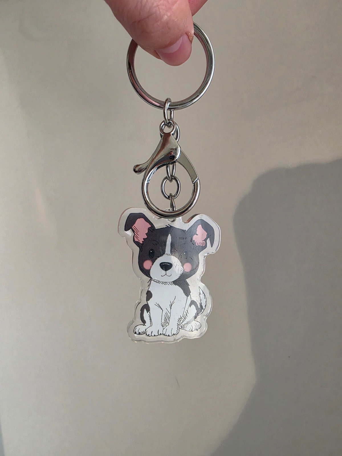 Jack Russell Terrier Keychain - Black and White - 108