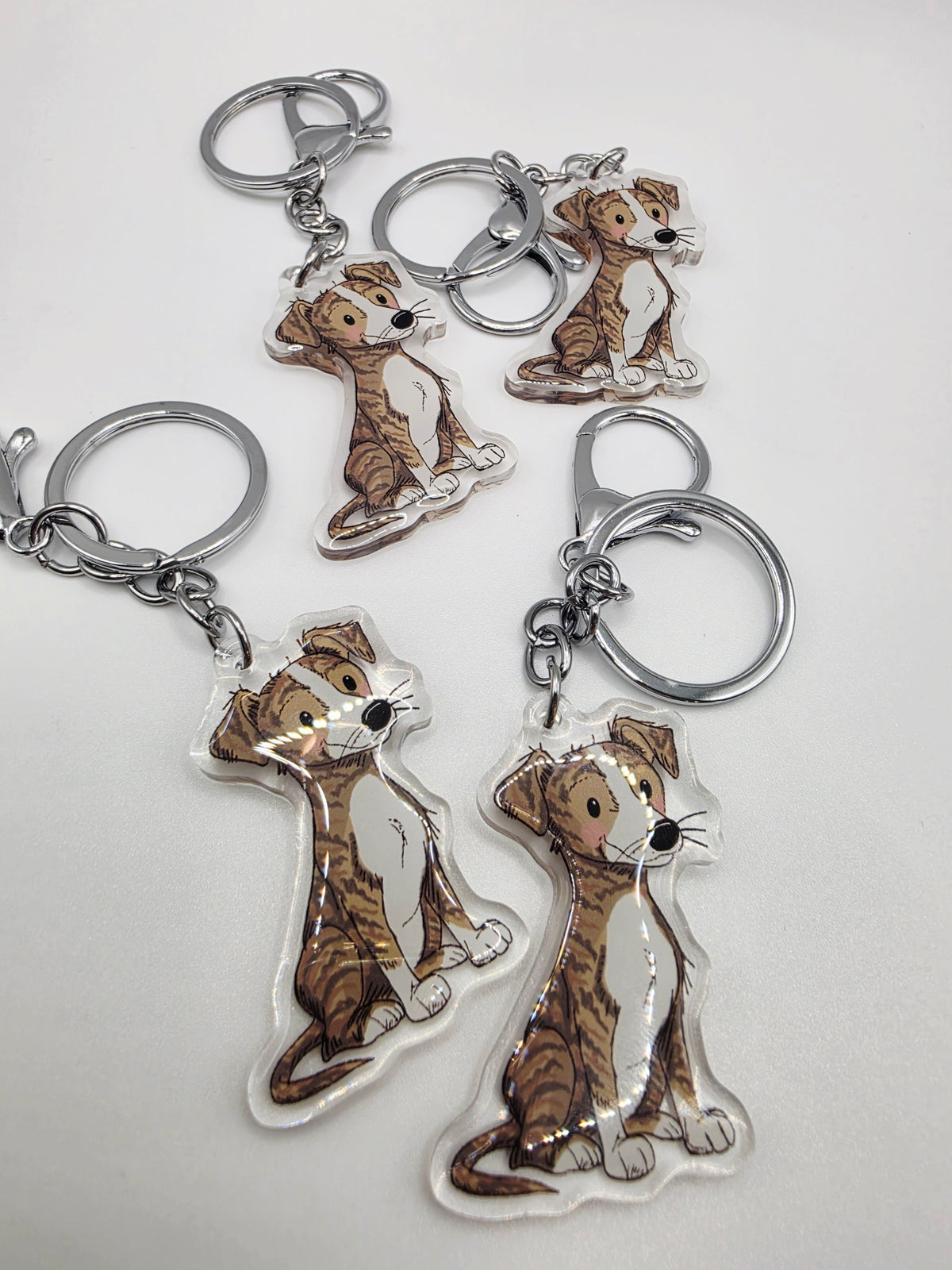 Greyhound - Whippet Keychain - Brindle - 144