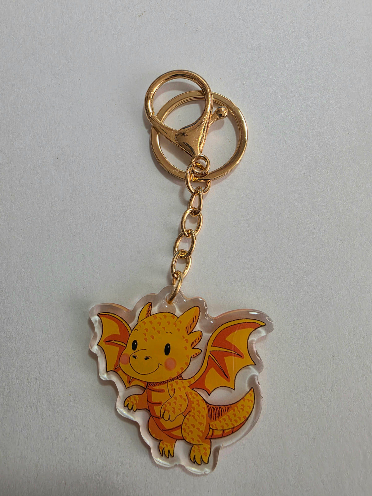 Dragon Keychain - Gold - 095