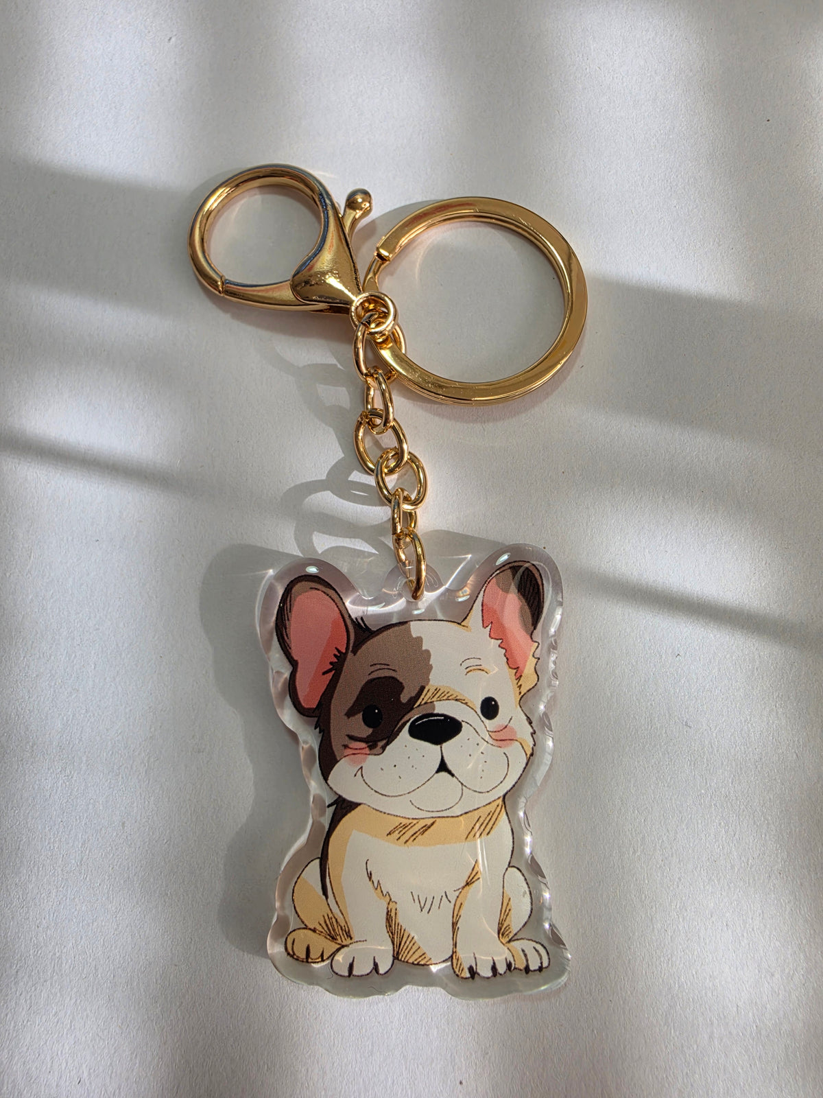 French Bulldog Keychain - Cream - 046