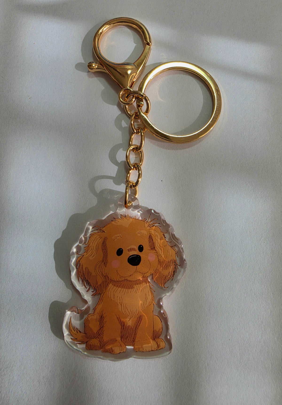 Spaniel Keychain - Gold - 063