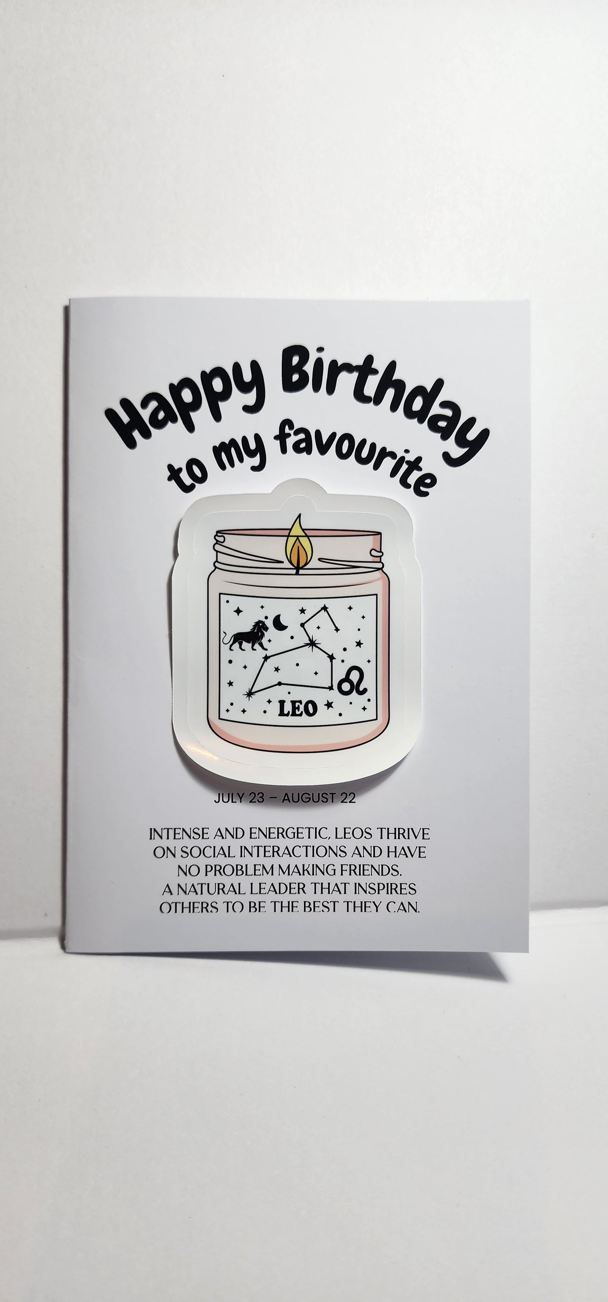 Zodiac Birthday Card with Sticker