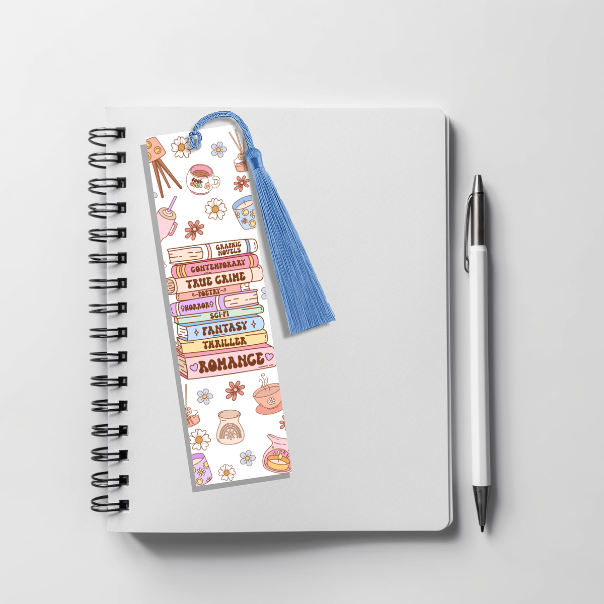 Bookmark | Pastel Book Stack