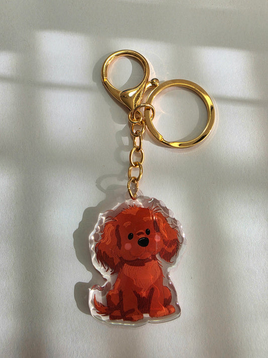 Spaniel Keychain - Red - 062