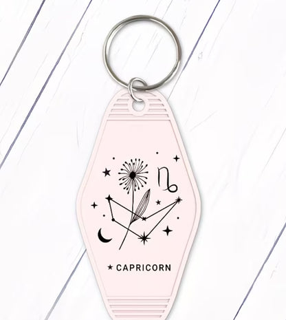 Zodiac | White Motel Keychain
